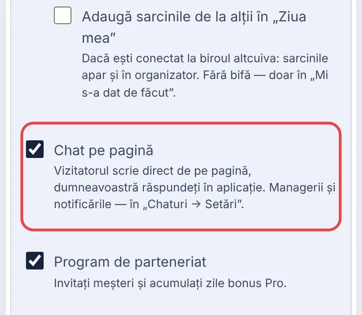 Porniți chatul