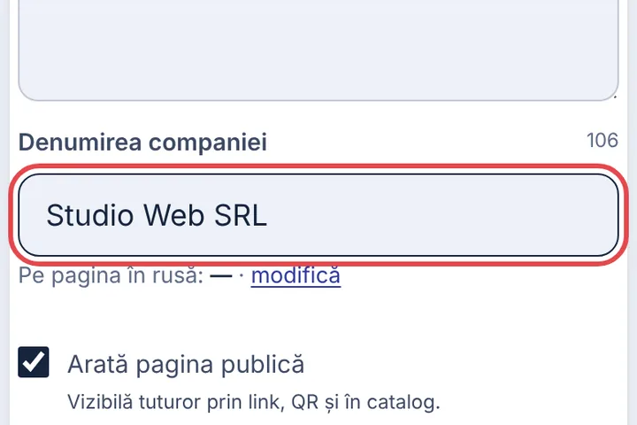 Scrieți denumirea