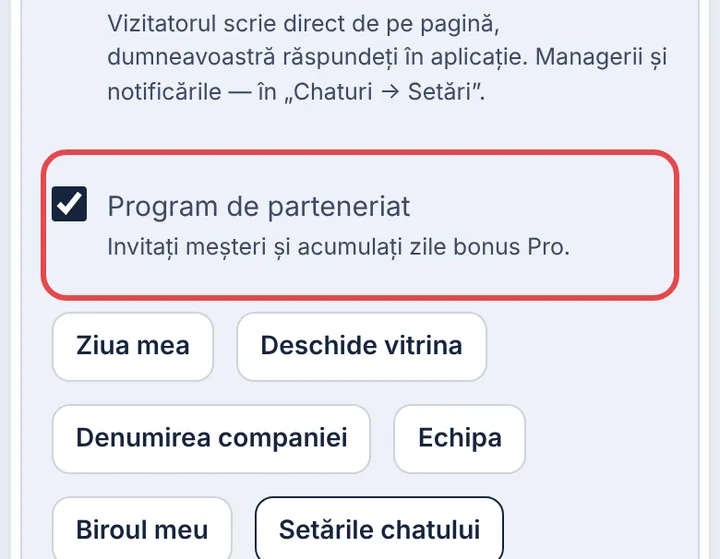 Porniți programul
