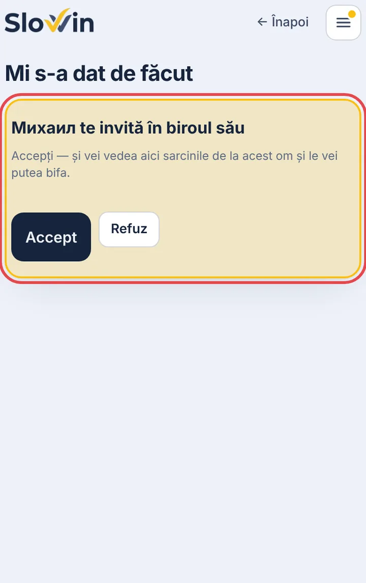 Omul acceptă
