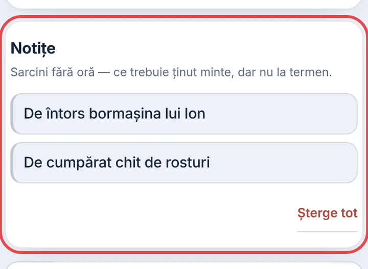 Cum ajung în notițe