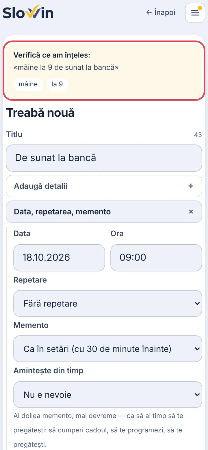 Verificați și salvați