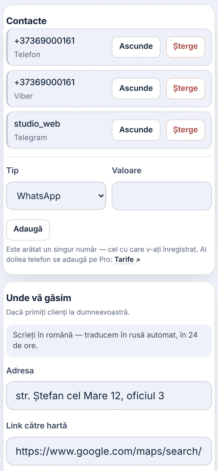 Adăugați un contact