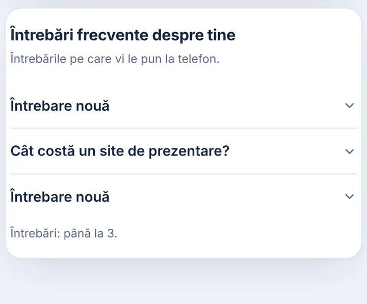 Adăugați o întrebare
