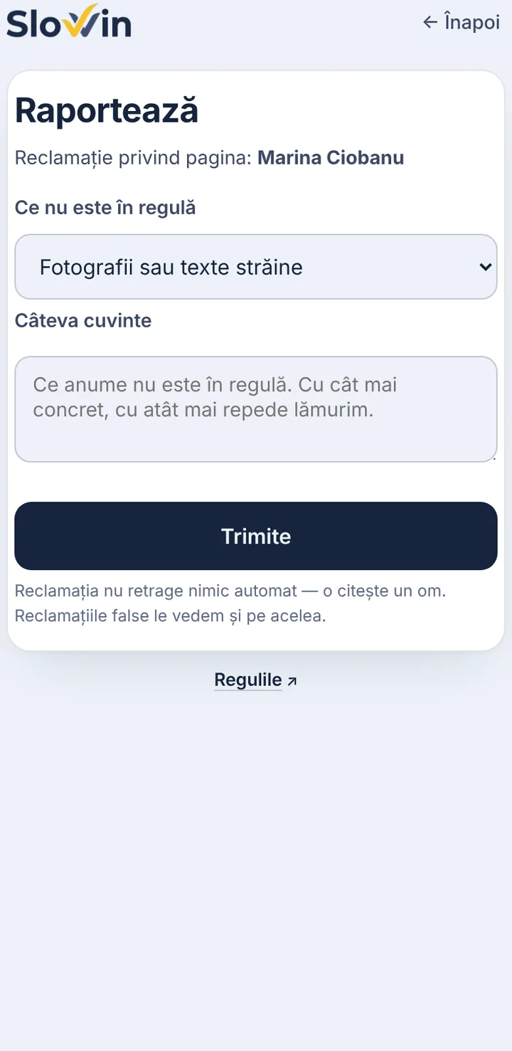 Alegeți ce nu e în regulă