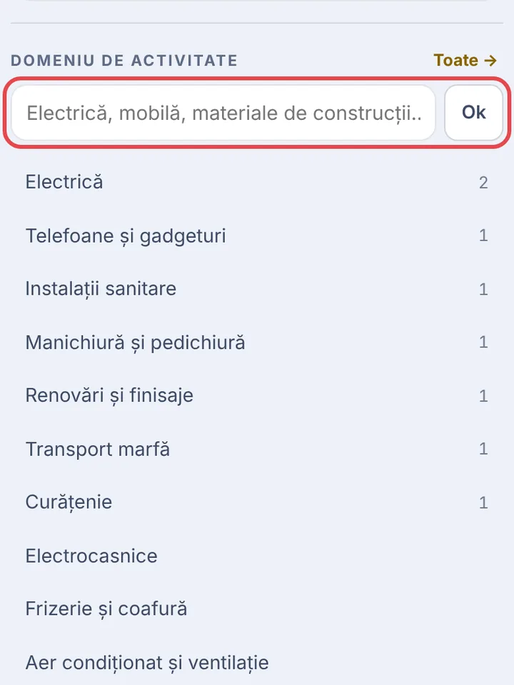 Restrângeți după domeniu