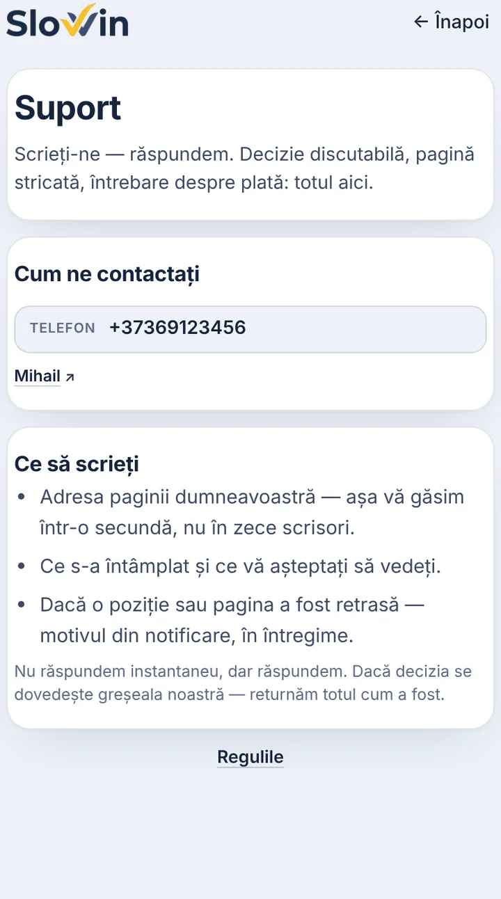 Deschideți „Suport”
